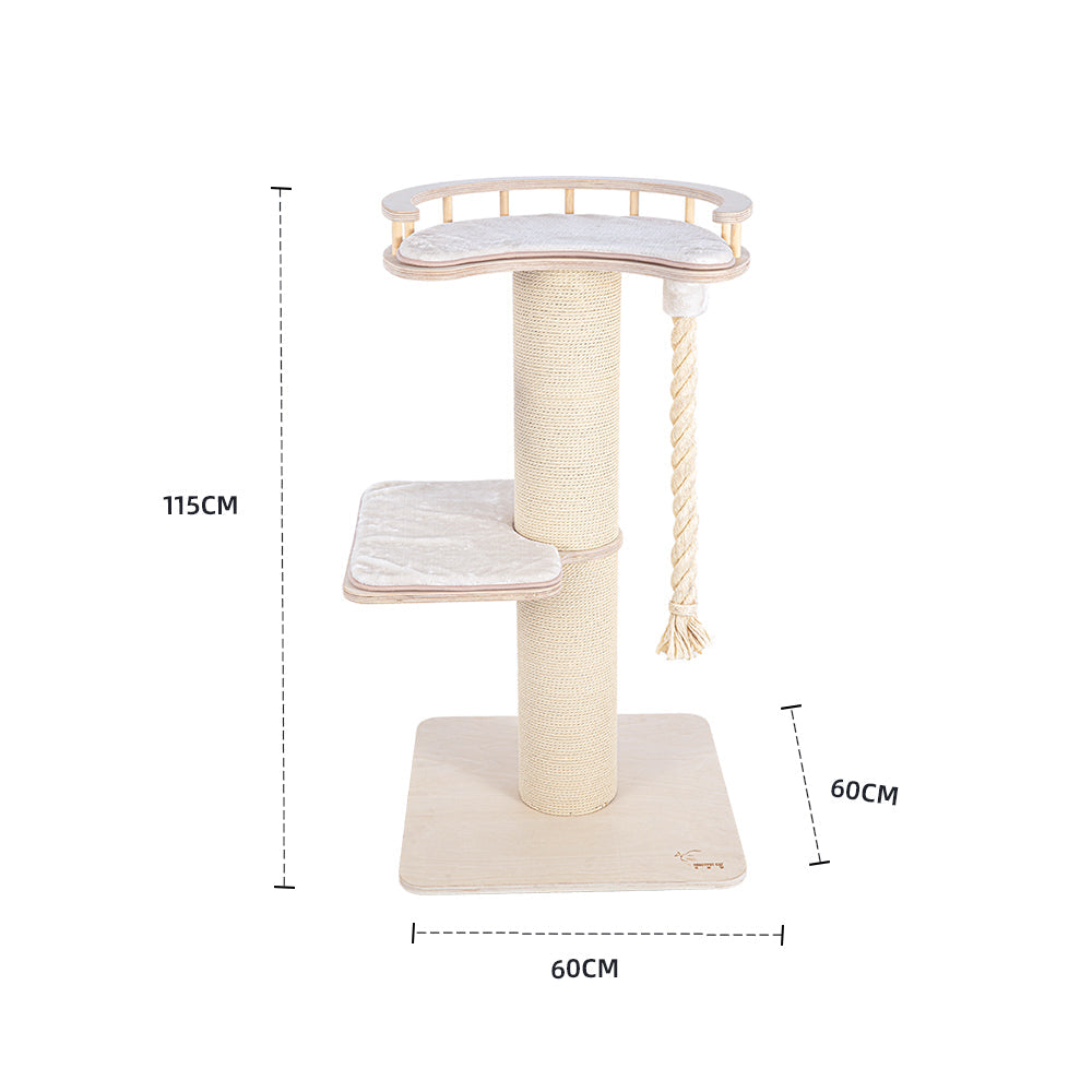 HONEYPOTCAT Tough & Play Sisal Scratch Tower - 115cm V390-190266