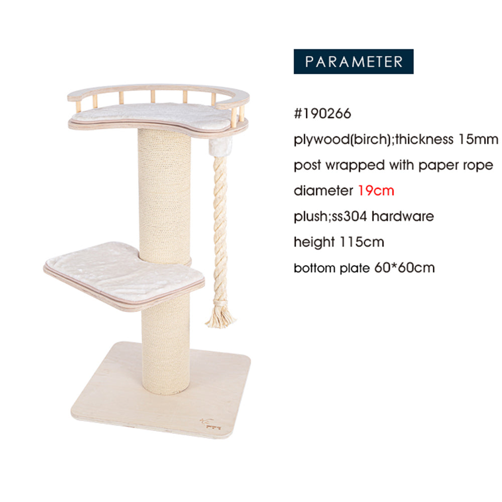 HONEYPOTCAT Tough & Play Sisal Scratch Tower - 115cm V390-190266