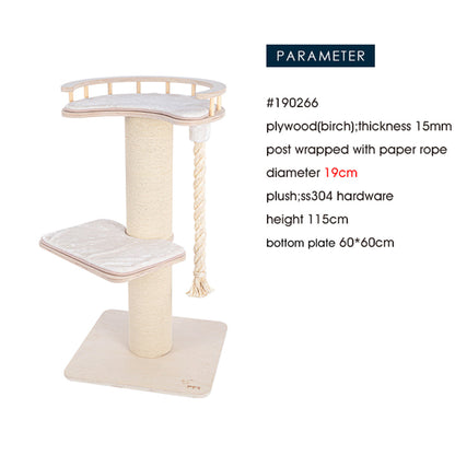HONEYPOTCAT Tough & Play Sisal Scratch Tower - 115cm V390-190266