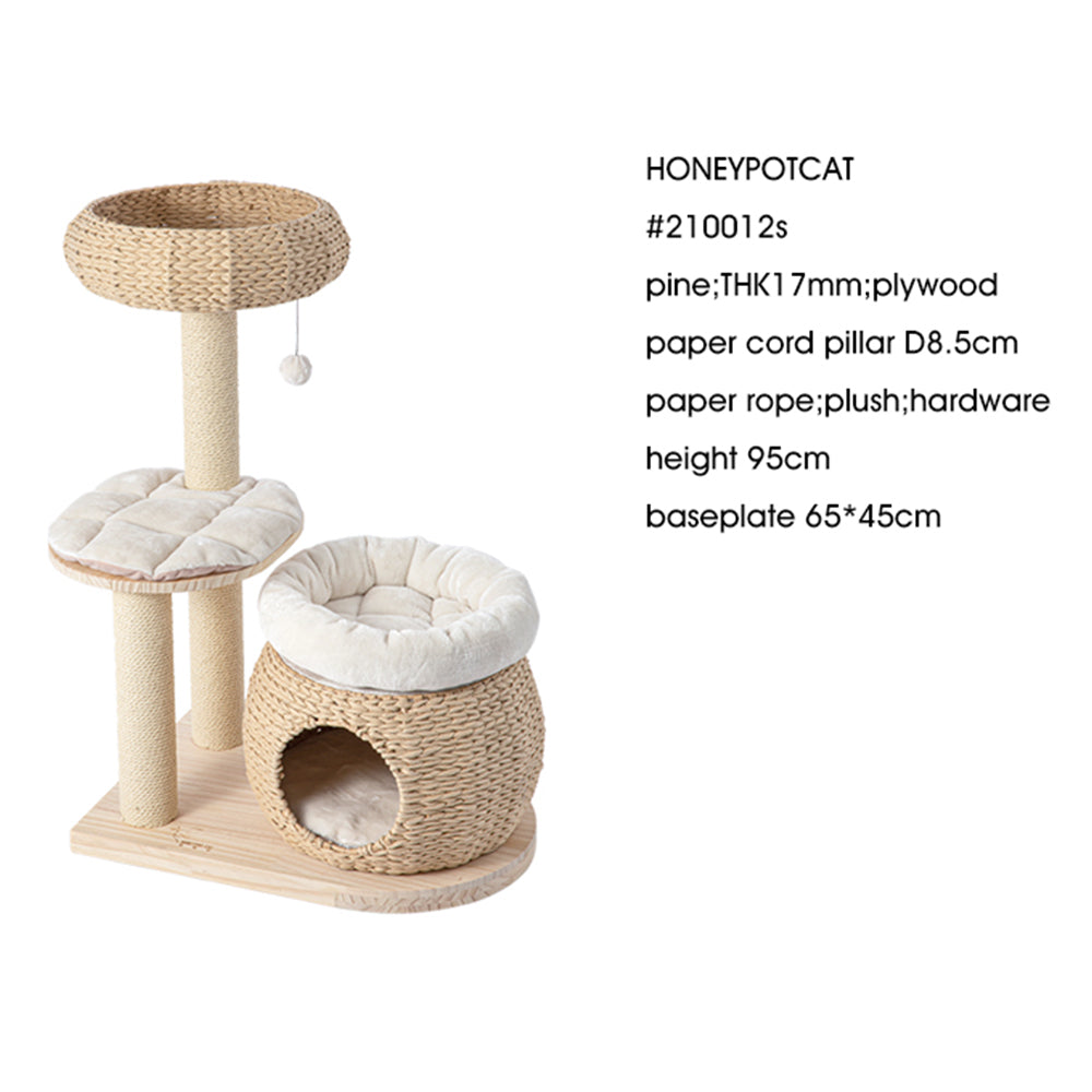HONEYPOTCAT Plush Woven Cat Retreat - 93cm V390-210012S