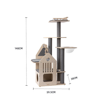 HONEYPOTCAT Grand Cat Mansion With Space Capsule - 148cm V390-210195PRO