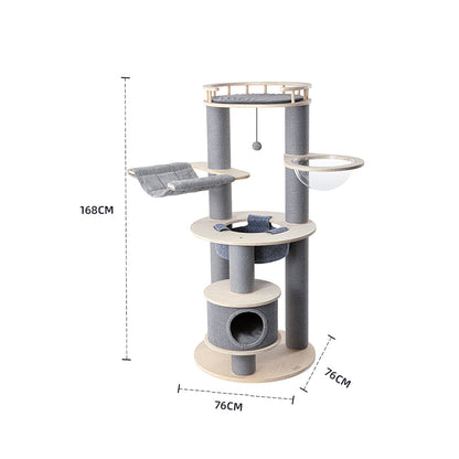 HONEYPOTCAT Majestic Reinforced Multi-Level Cat Tree With Hammock - 168cm V390-220052MAX