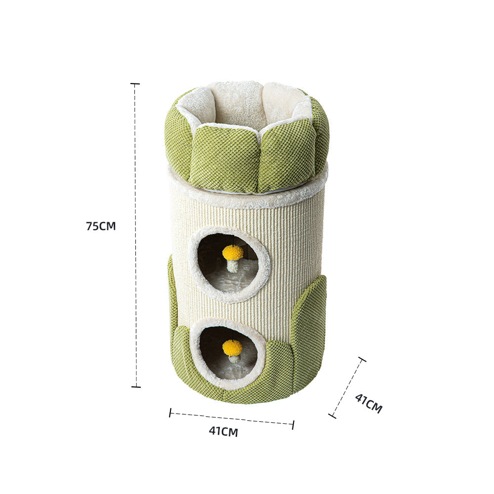 HONEYPOTCAT Arctic Snug Double Sisal Barrel - 75cm V390-220308A
