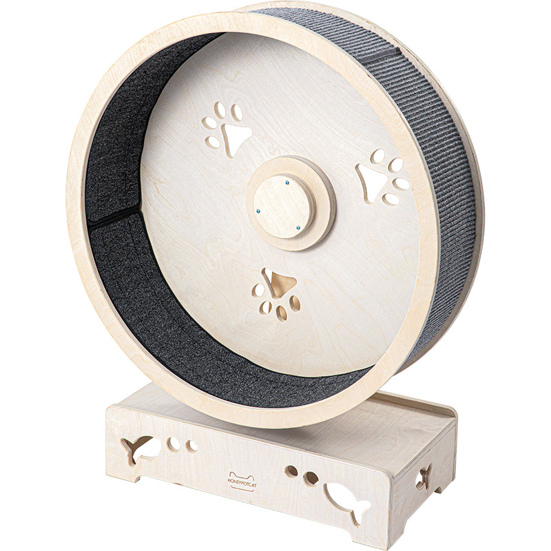 HONEYPOTCAT Fit & Fun Active Runner Wood Cat Wheel - Flex 93cm V390-220505