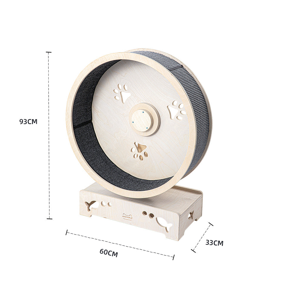 HONEYPOTCAT Fit & Fun Active Runner Wood Cat Wheel - Flex 93cm V390-220505