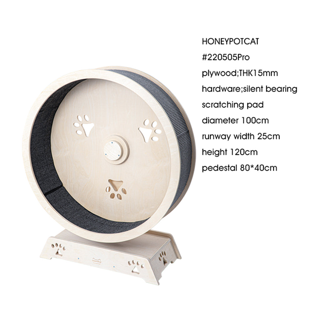 HONEYPOTCAT Fit & Fun Active Runner Wood Cat Wheel - Ultimate 119.5cm V390-220505PRO