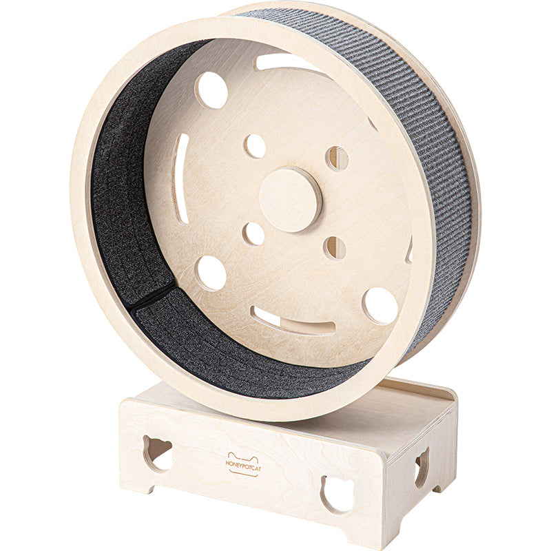 HONEYPOTCAT Fit & Fun Active Runner Wood Cat Wheel - Compact 79.5cm V390-220505S