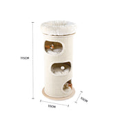 HONEYPOTCAT Cosy Sisal Barrel With Plush Top - Deluxe 115cm V390-2504