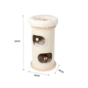 HONEYPOTCAT Cosy Sisal Barrel With Plush Top - Compact 89cm V390-2504S