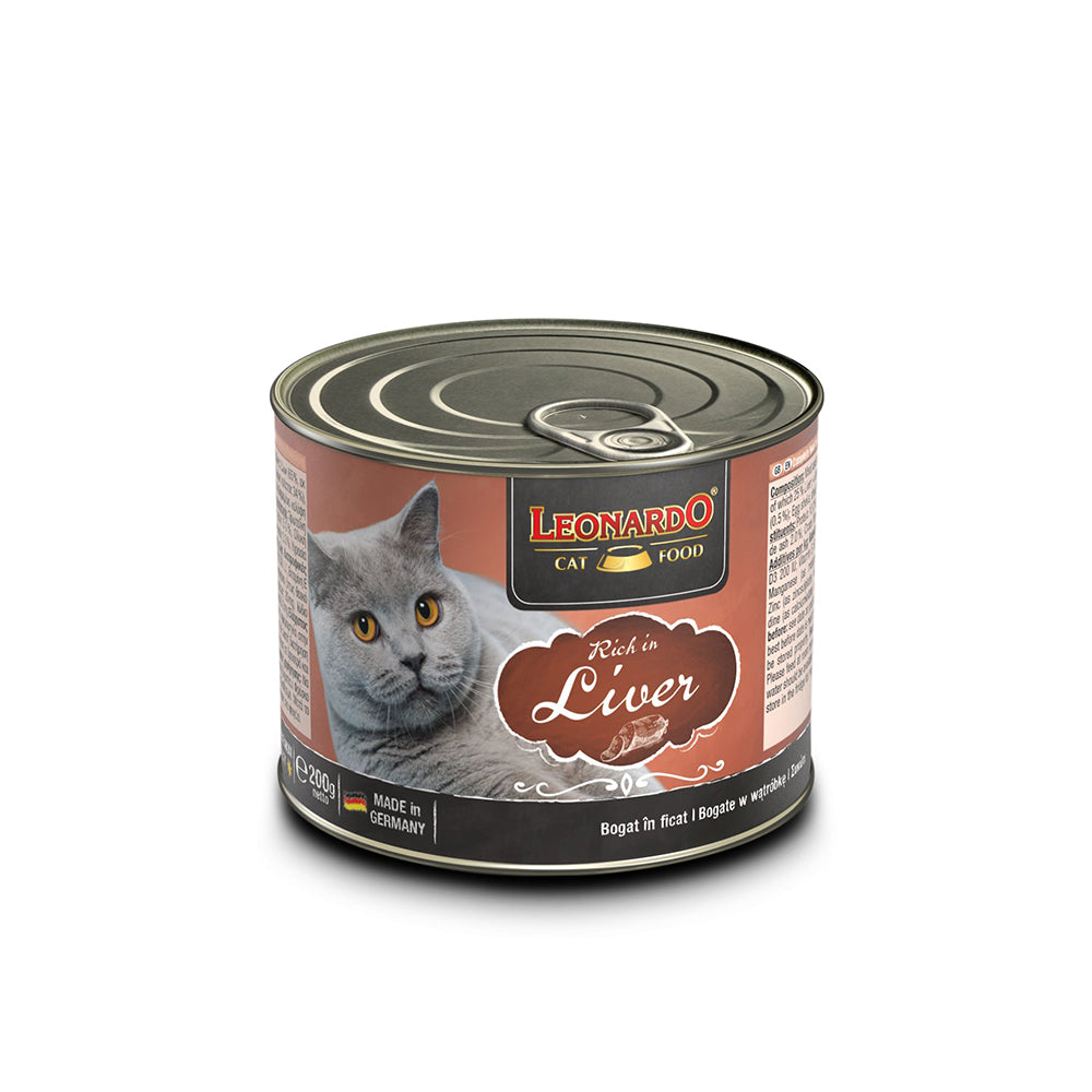 LEONARDO Quality Selection Rich in Liver Wet Cat Food 200gx6 V390-756136
