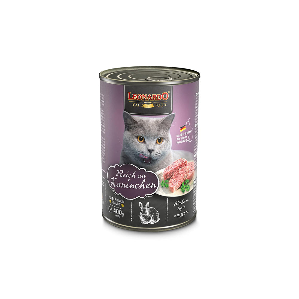 LEONARDO Quality Selection Rich in Rabbit Wet Cat Food 400gx6 V390-756216