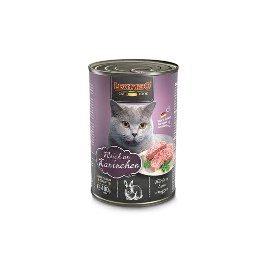 LEONARDO Quality Selection Rich in Rabbit Wet Cat Food 400gx6 V390-756216