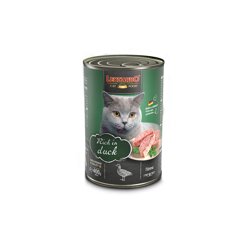 LEONARDO Quality Selection Rich in Duck Wet Cat Food 400gx6 V390-756266