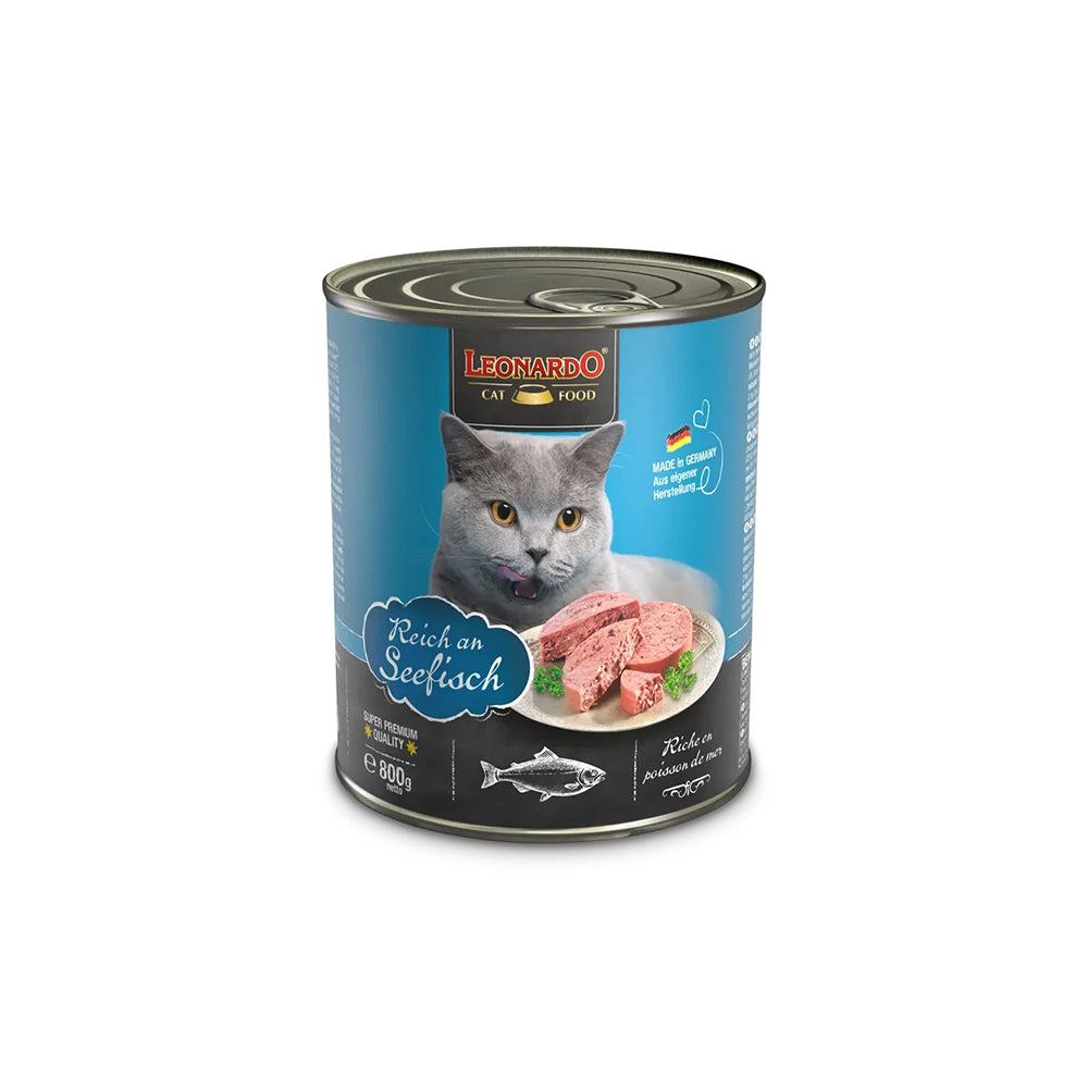 LEONARDO Quality Selection Rich in Oceanfish Wet Cat Food 800gx6 V390-756806