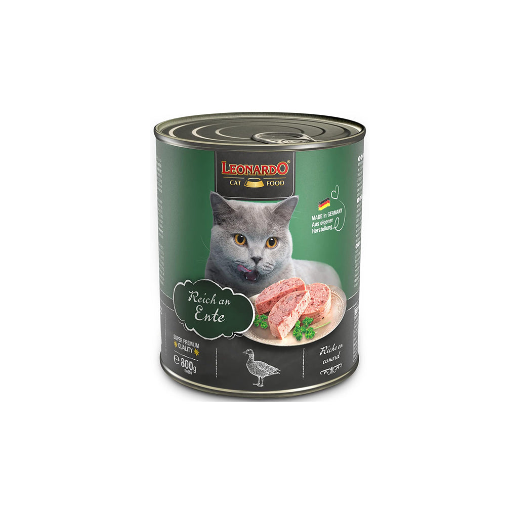 LEONARDO Quality Selection Rich in Duck Wet Cat Food 800gx6 V390-756866