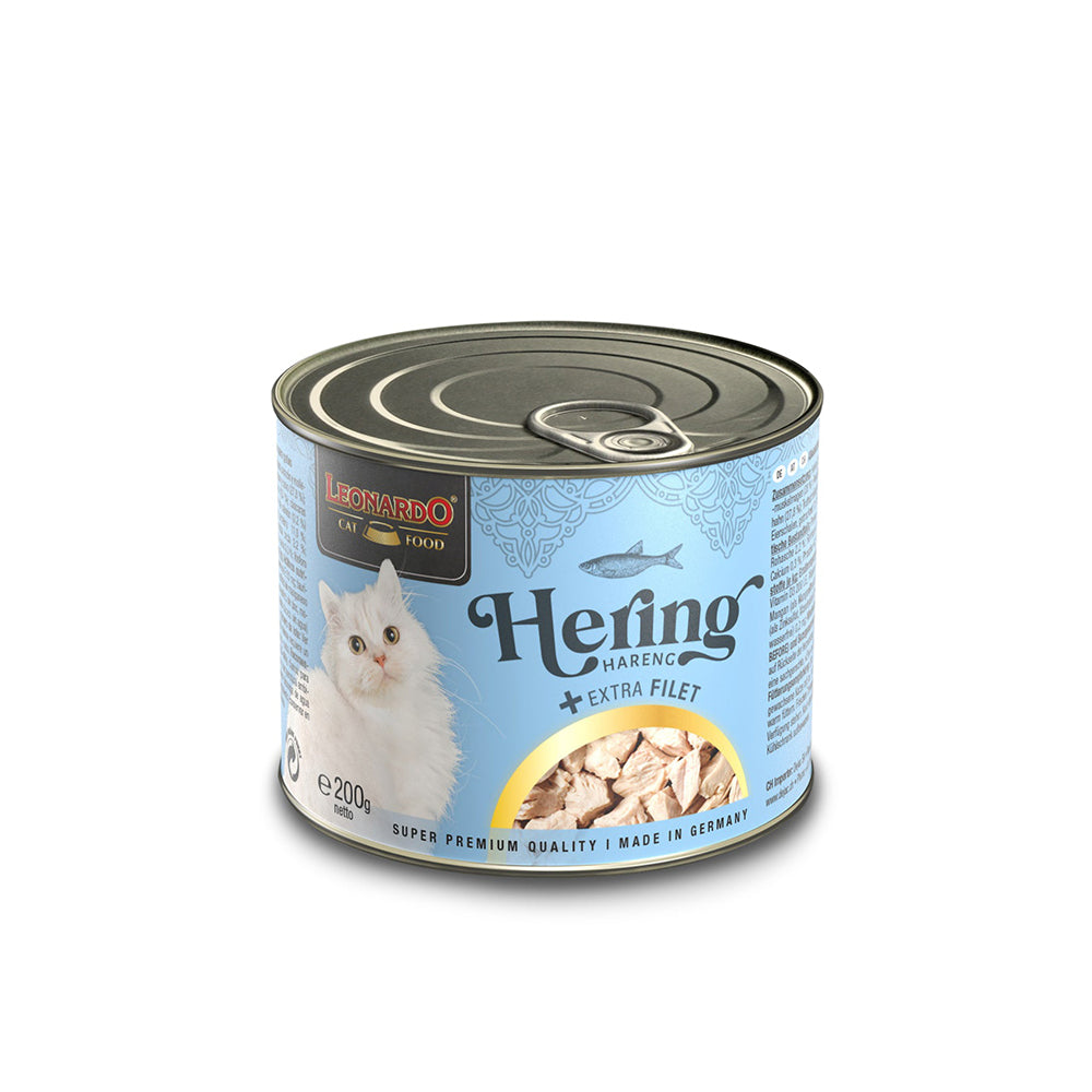 LEONARDO Herring + Extra Fillet Wet Cat Food 200gx6 V390-760015
