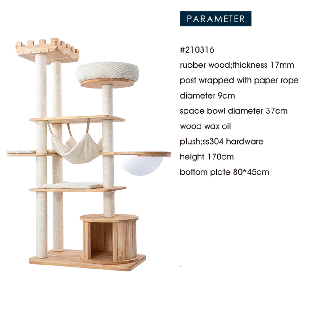HONEYPOTCAT MZ Grand Elegance Cat Catsle With Space Capsule - 170cm V390-AG210316