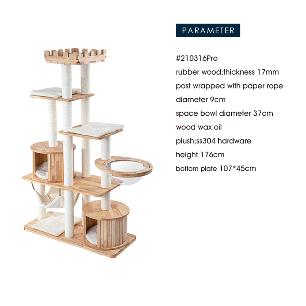 HONEYPOTCAT MZ Grand Elegance Cat Catsle With Space Capsule - PRO 176cm V390-AG210316PRO