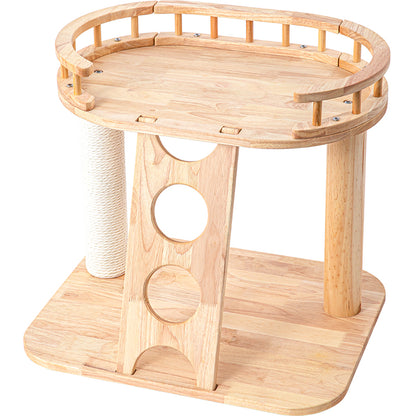HONEYPOTCAT MZ Happy Steps Wooden Cat Tree - 53cm V390-AG220801