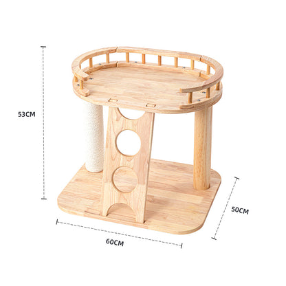 HONEYPOTCAT MZ Happy Steps Wooden Cat Tree - 53cm V390-AG220801