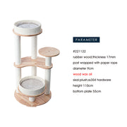 HONEYPOTCAT MZ Simple Joy Wood Cat Tower - Double Delight 110cm V390-AG221122