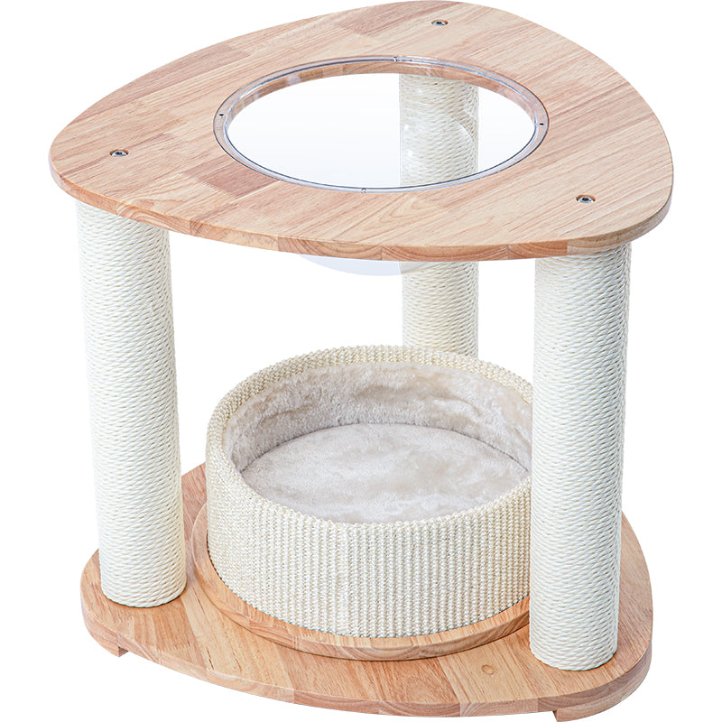 HONEYPOTCAT MZ Simple Joy Wood Cat Tower - Space Pod 52cm V390-AG221122S