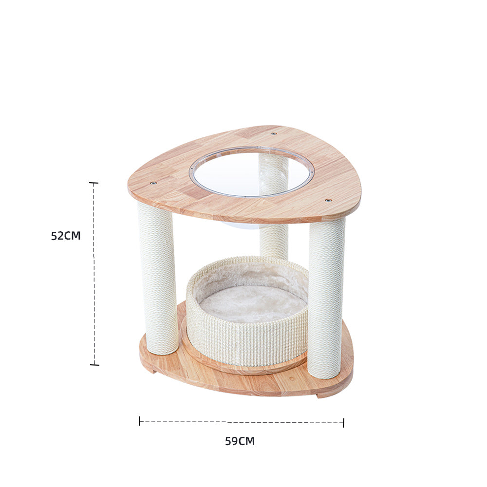 HONEYPOTCAT MZ Simple Joy Wood Cat Tower - Space Pod 52cm V390-AG221122S