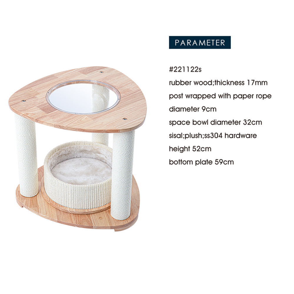 HONEYPOTCAT MZ Simple Joy Wood Cat Tower - Space Pod 52cm V390-AG221122S