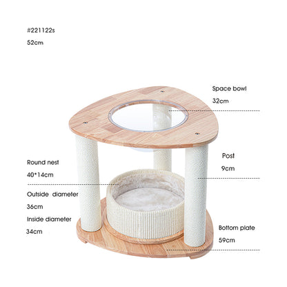 HONEYPOTCAT MZ Simple Joy Wood Cat Tower - Space Pod 52cm V390-AG221122S