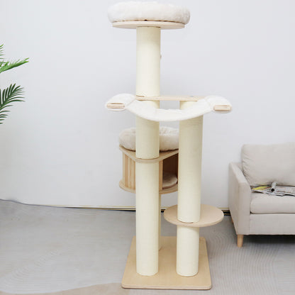 CATIO VINTAGE Solid Wood Cat Climbing Tree Post Scratcher 176cm V390-C2501