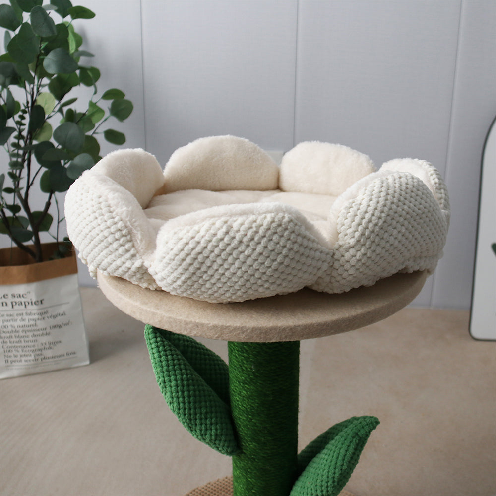 CATIO White Camelia Flower Cat Scratching Tree V390-C7048