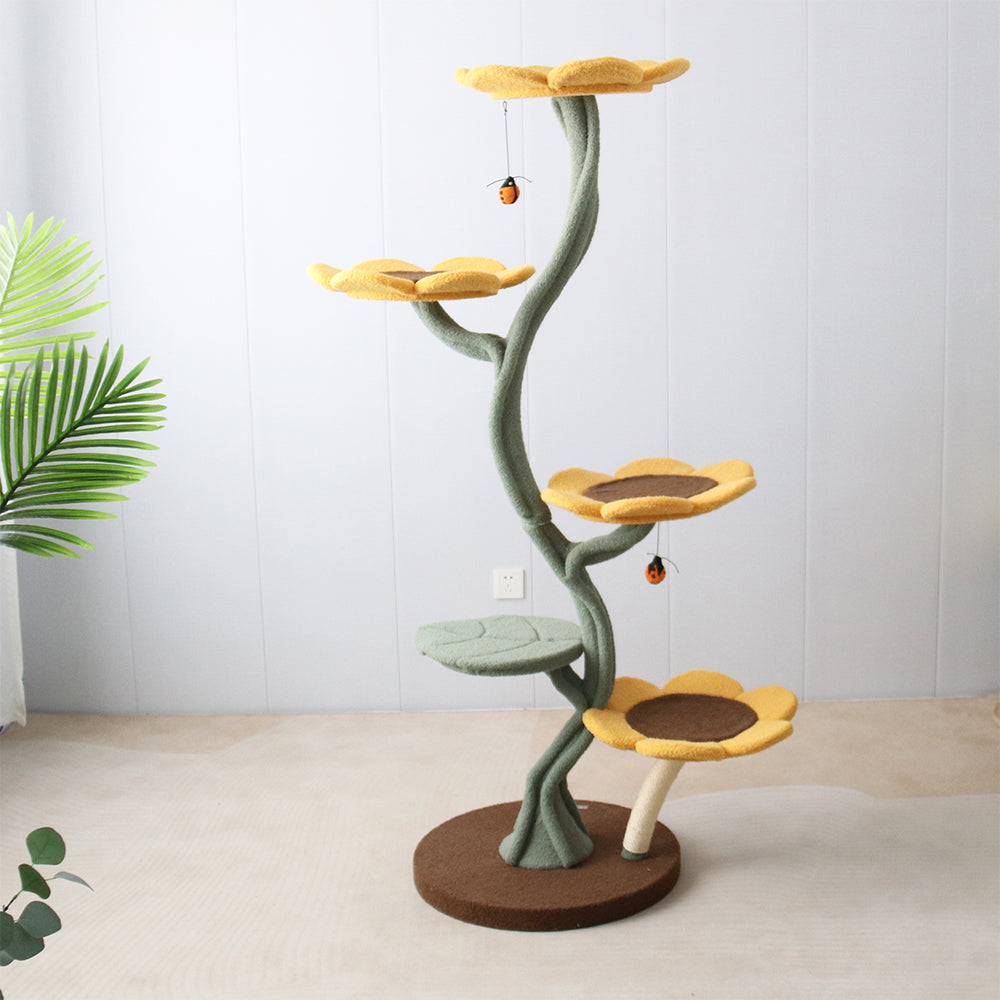 CMISSTREE 5-Level Sunflower Cat Tree V390-C7192