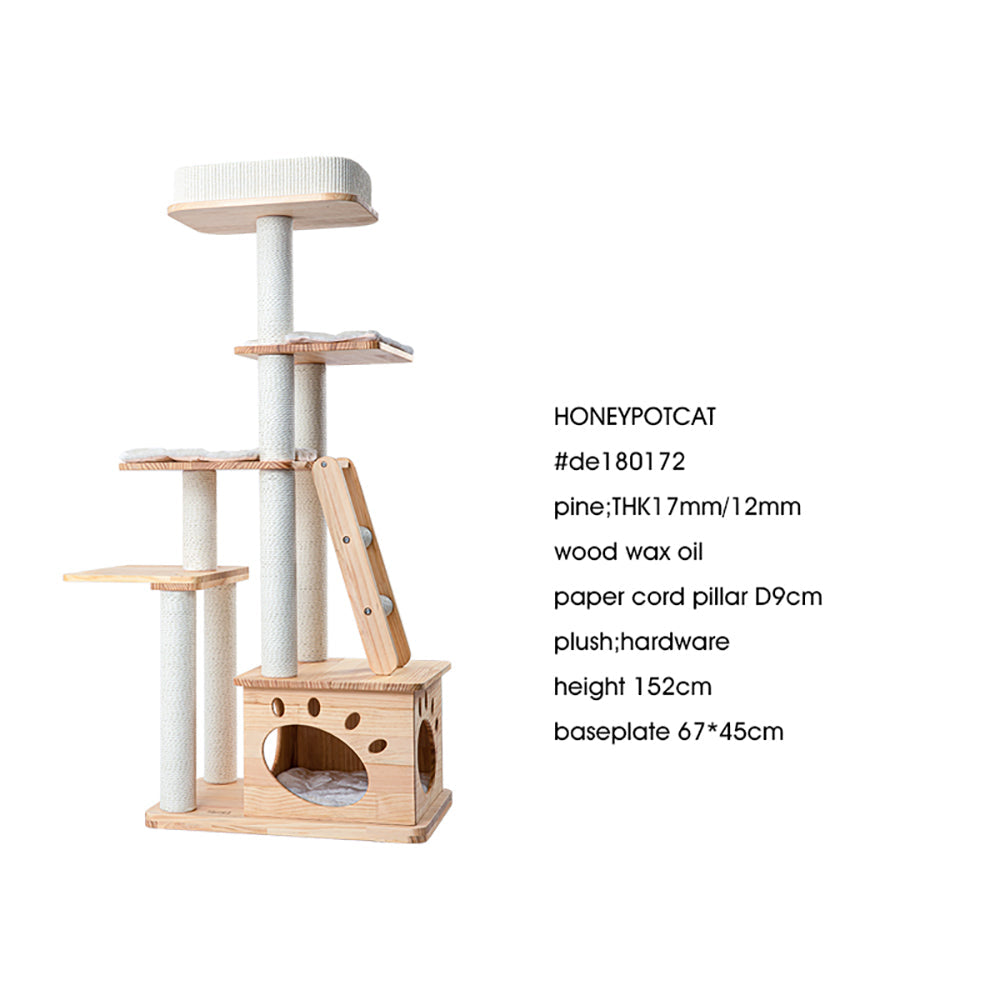 HONEYPOTCAT Elegant Wood Retreat - 146cm V390-DE180172