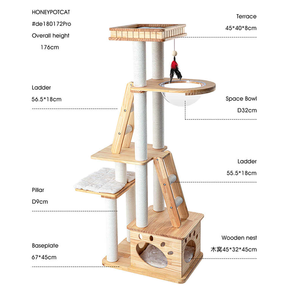 HONEYPOTCAT Majestic Wood Retreat - 176cm V390-DE180172PRO