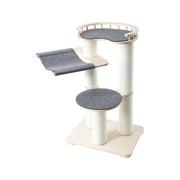 HONEYPOTCAT Leisure Loft With Hammock & Scratch Post - Gray Felt - 127cm V390-DE190360
