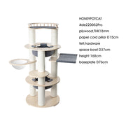 HONEYPOTCAT Harmony Wood Cat Tower - 168cm