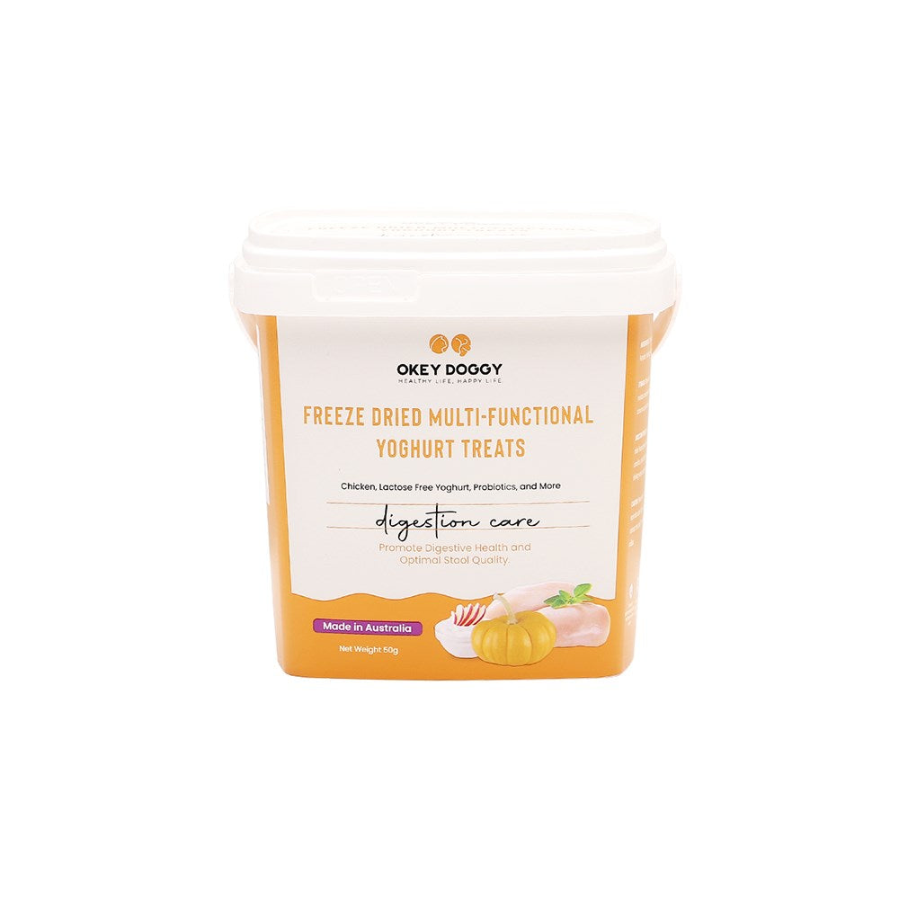 OKEY DOGGY Freeze Dried Digestion Care Multifunctional Yoghurt Pet Treats 50g V390-OD24FDTDGC001