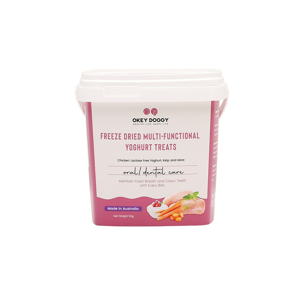 OKEY DOGGY Freeze Dried Oral & Dental Care Multifunctional Yoghurt Pet Treats 50g V390-OD24FDTODC001