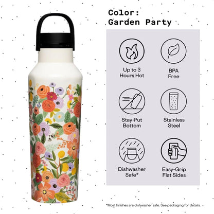 Corkcicle Sport Canteen - 600ml Rifle Paper - Garden Party Cream V398-CK-RP2020GCGP