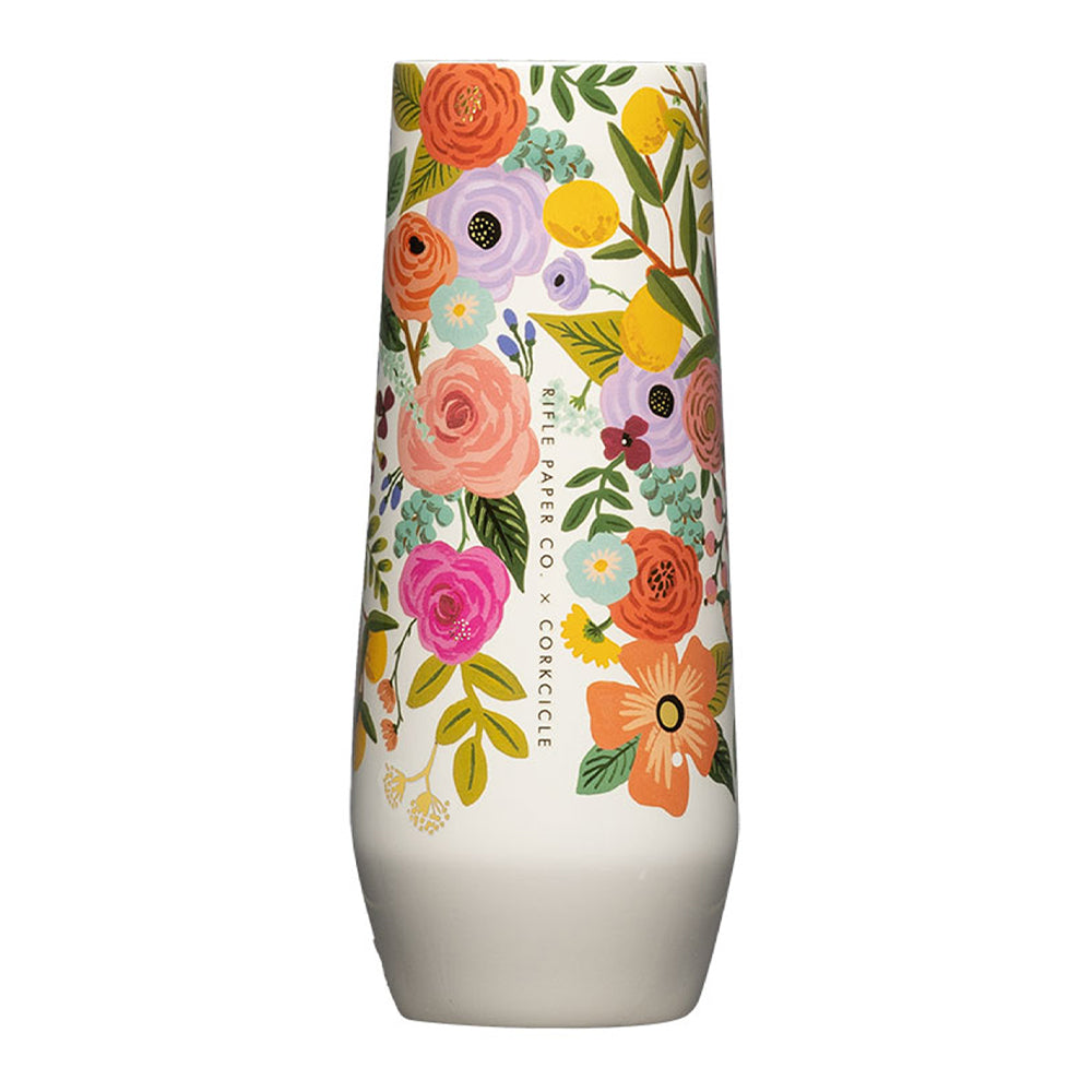 Corkcicle Stemless Flute - 207ml Rifle Paper - Garden Party Cream V398-CK-RP2408GCGP