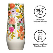 Corkcicle Stemless Flute - 207ml Rifle Paper - Garden Party Cream V398-CK-RP2408GCGP