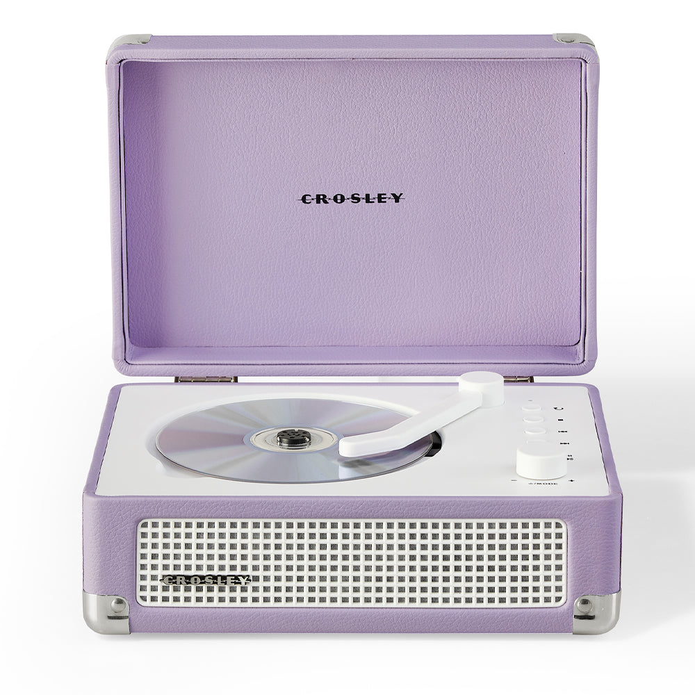 Crosley Cruiser Portable Retro CD Player with Stereo Bluetooth Speakers, FM Radio - Lavender V398-CR3505A-LN