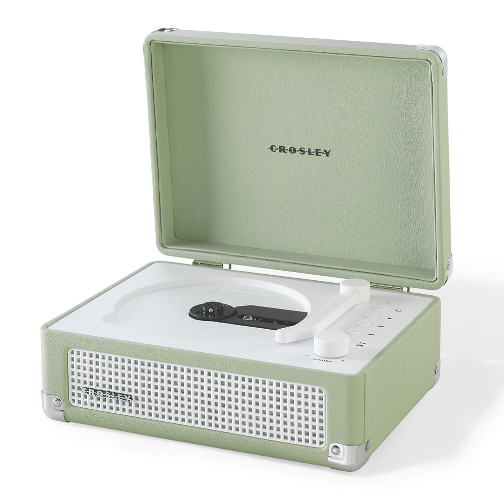 Crosley Cruiser Portable Retro CD Player with Stereo Bluetooth Speakers, FM Radio - Mint V398-CR3505A-MT