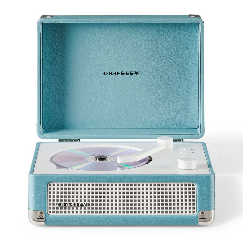 Crosley Cruiser Portable Retro CD Player with Stereo Bluetooth Speakers, FM Radio - Turqouise V398-CR3505A-TU