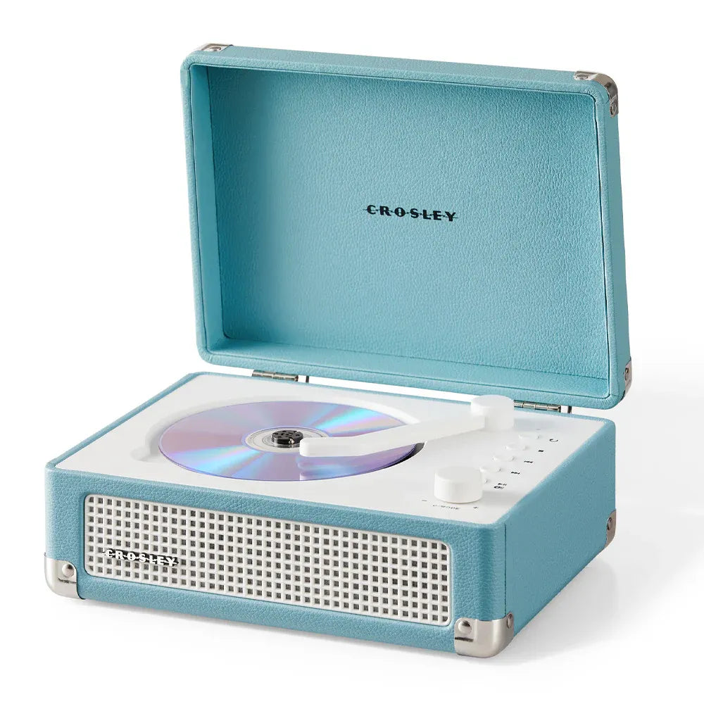 Crosley Cruiser Portable Retro CD Player with Stereo Bluetooth Speakers, FM Radio - Turqouise V398-CR3505A-TU