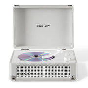 Crosley Cruiser Portable Retro CD Player with Stereo Bluetooth Speakers, FM Radio - White Sands V398-CR3505A-WS