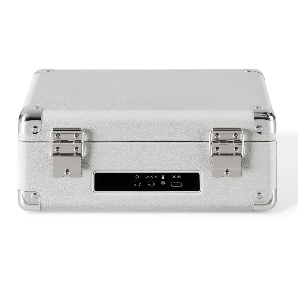 Crosley Cruiser Portable Retro CD Player with Stereo Bluetooth Speakers, FM Radio - White Sands V398-CR3505A-WS