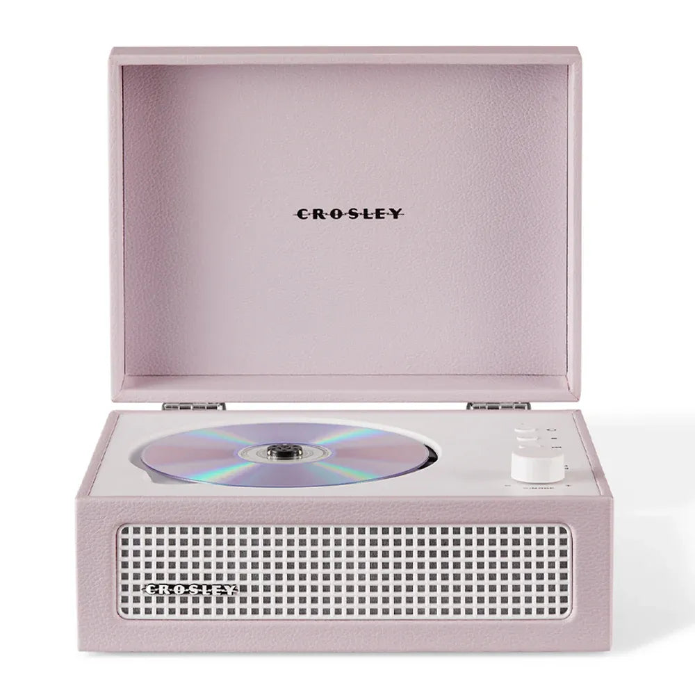 Crosley Voyager Portable Retro CD Player with Stereo Bluetooth Speakers, FM Radio - Amethyst V398-CR3517A-AM