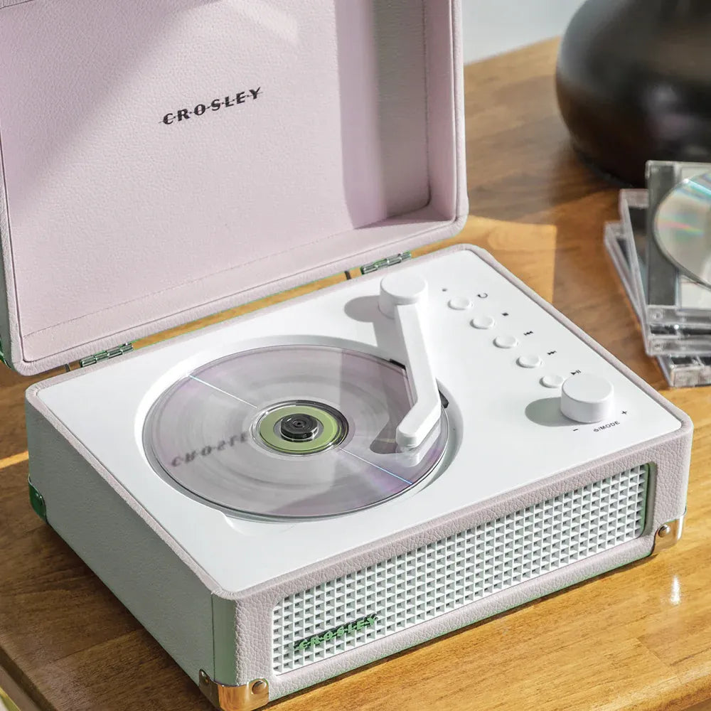 Crosley Voyager Portable Retro CD Player with Stereo Bluetooth Speakers, FM Radio - Amethyst V398-CR3517A-AM