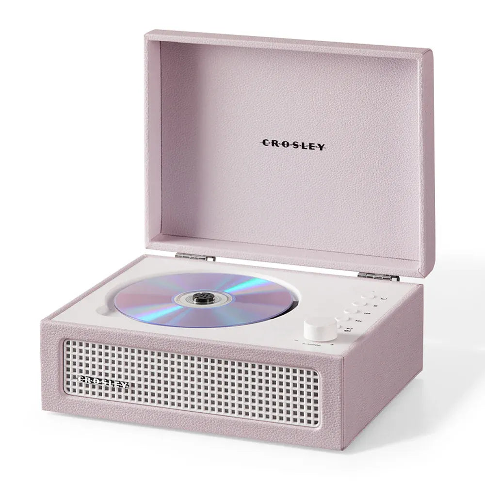 Crosley Voyager Portable Retro CD Player with Stereo Bluetooth Speakers, FM Radio - Amethyst V398-CR3517A-AM